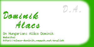 dominik alacs business card